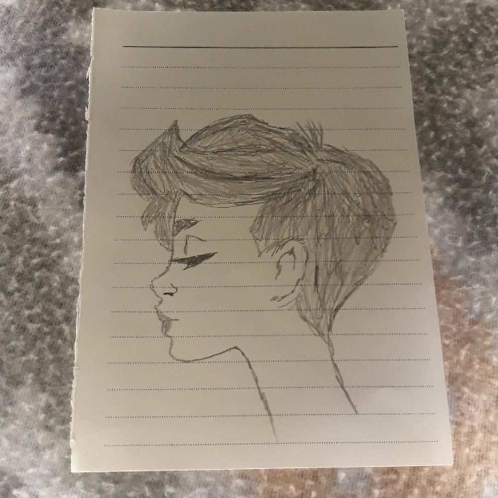 A drawing of a girl